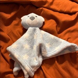 Soft Blue Starry Bear Blanket Toy